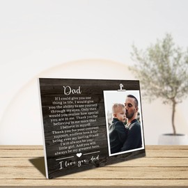Gift for Dad Picture Frame, Father's Day, Birthday, Christmas Gift for Dad from Daughter and Son, Best Dad Gift for Dad, Present Keepsake for Father