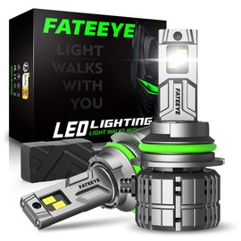 FateEye 9004 Fog Light Bulb - 900% Brightest 40000LM 6500K Cool White, IP68 Waterproof Plug and Play Fan Cooling, Pack of 2