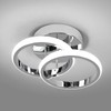 EIDISUNY LED Ceiling Light Modern Ceiling Lamp Silver Round Simple