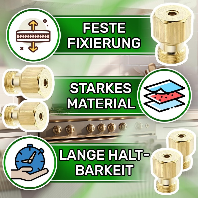Set of 5 Gas Nozzles Brass 6MB GPL for Gas