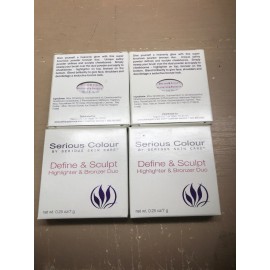 DUO Lot Of 4 Serious Colour Define & Sculpt Highlighter & Bronzer Duo NIB