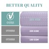 eachope Lavender No Hook Waffle Weave Shower Curtain with snap-in