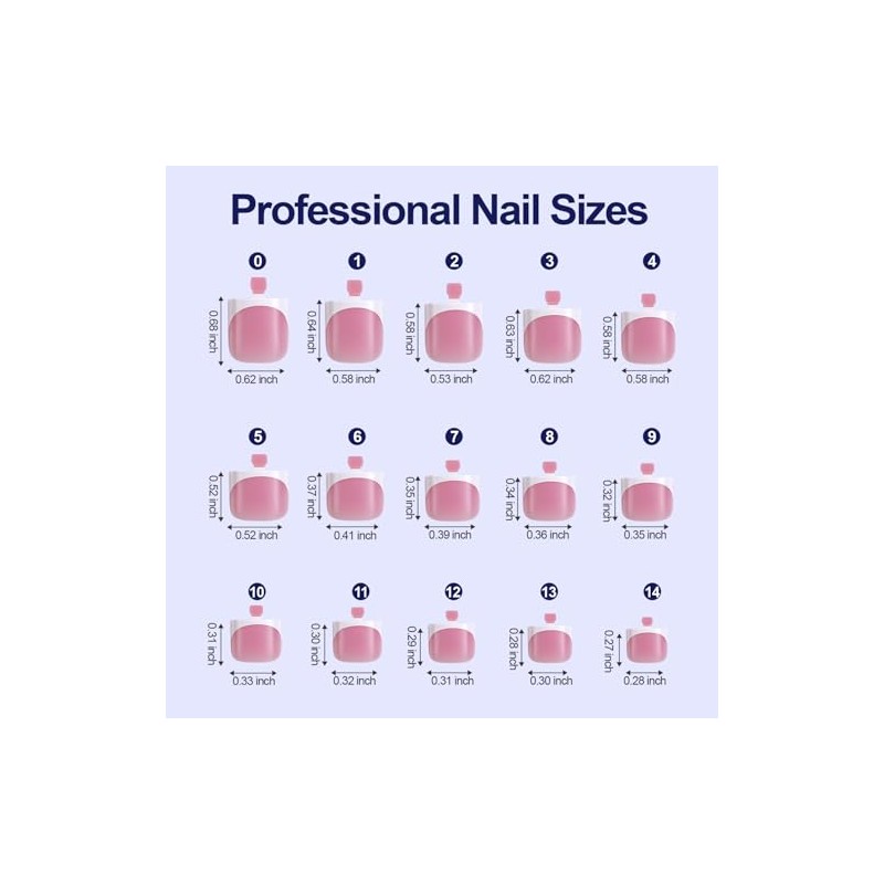 Misssix Uñas Postizas de Gel para Dedos de Los Pies,