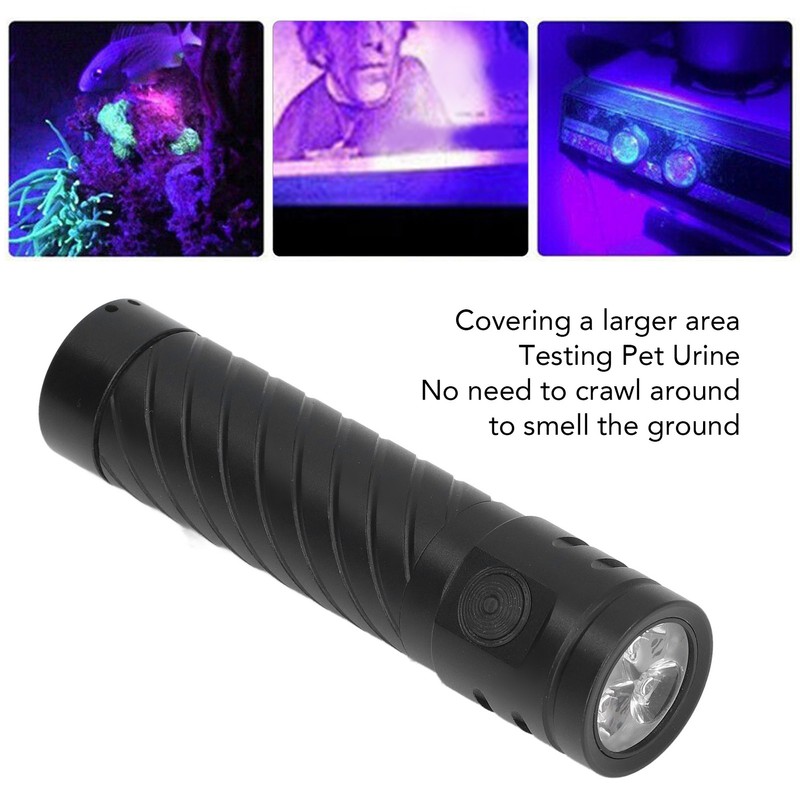UV Flashlight 365nm UV LED Violet Flashlight 5 Modes for