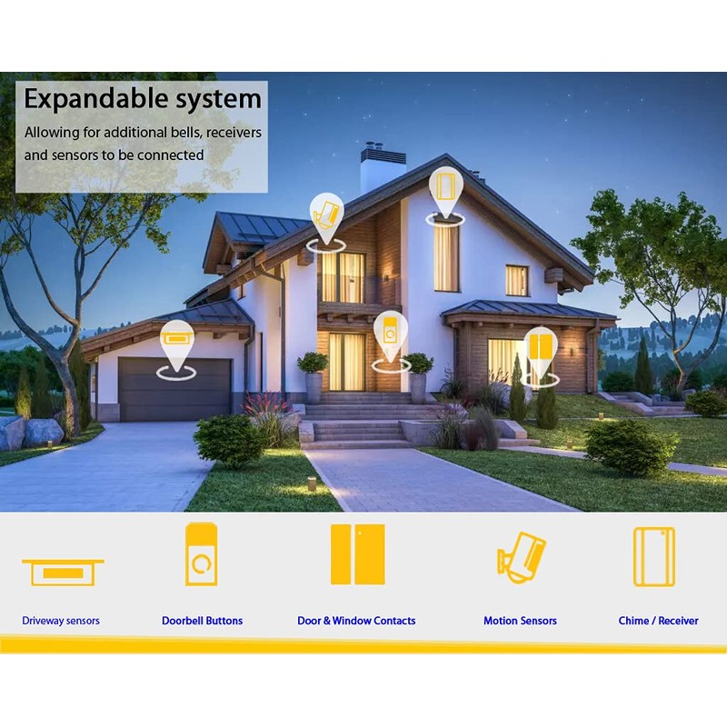 Wireless Doorbell Plug in Chime Kit | Doorbell Designed for