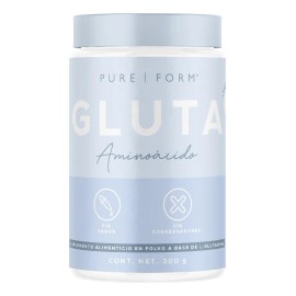 Suplemento Alimenticio Aminoácido Gluta 300g Pure Form Sin Sabor