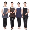 HBLN T/C casual apron, LN6115 black / HBLN T/C 캐쥬얼 앞치마, LN6115 블랙