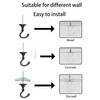 Evsteluo Large Swag Ceiling Heavy-Duty Hooks with Complete Hardware Kit