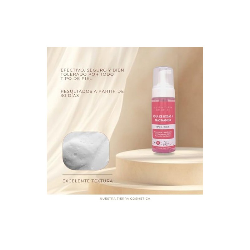 Espuma Micelar Agua De Rosas Y Niacinamida