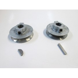 Craftsman Belt Drive Contractor Table Saw 2 1/2" Pulley Set with Keys for 5/8" Arbor or Pulley Shaft