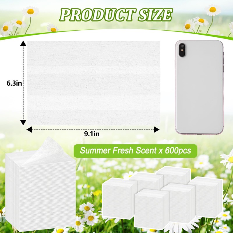 Heigble 600 Count Dryer Sheets Bulk Fabric Softener Fresh Scent