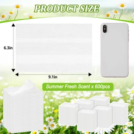 Heigble 600 Count Dryer Sheets Bulk Fabric Softener Fresh Scent Dryer Sheets Naturally Softens and Removes Static Cling, Ideal for Households, Sensitive Skin