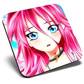Great Single Coaster Square - Anime Manga Face Japanese |Glossy Quality Coasters | Tabletop Protection for Any Table Type #2811