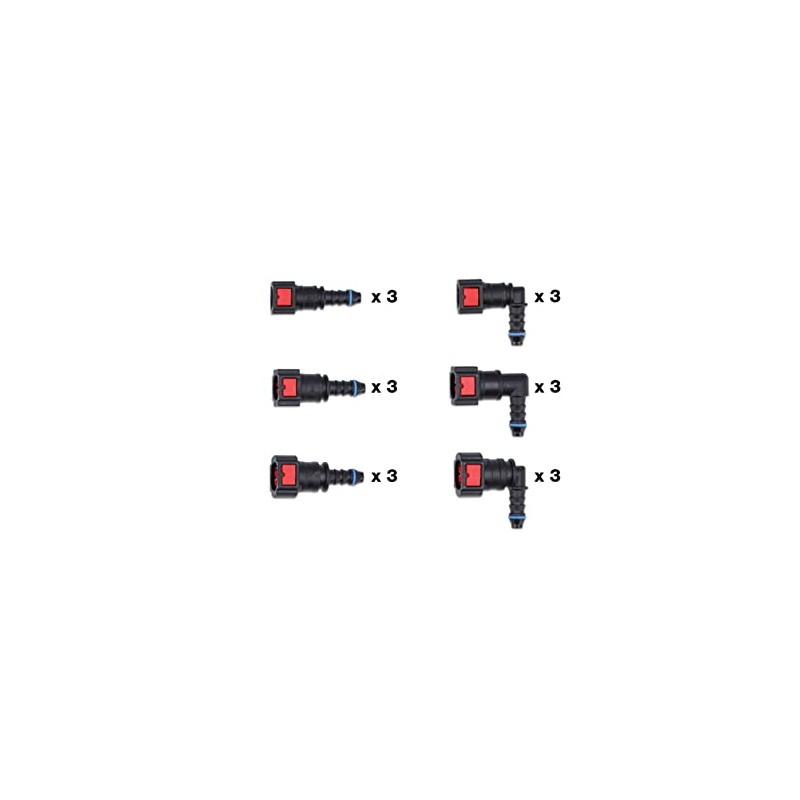 Connect 34226 Assorted AdBlue® Straight & Angled Quick Connectors 18pc