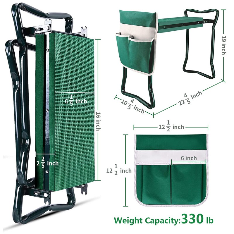 BESTHLS Garden Kneeler and Seat - Heavy Duty Folding Stool