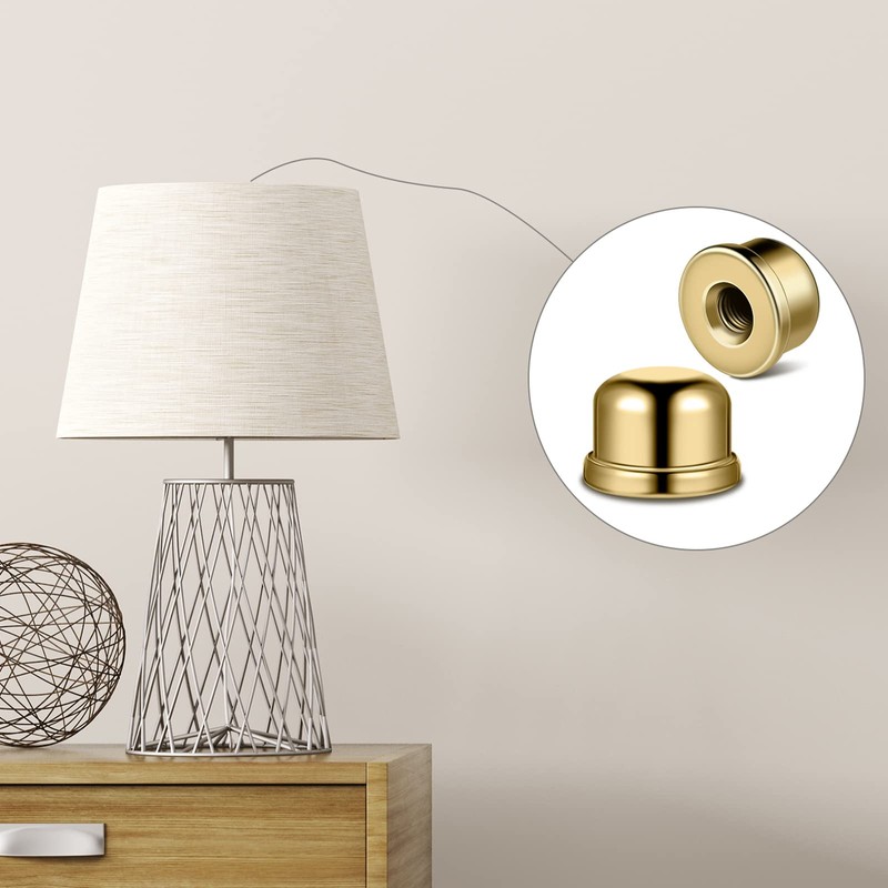 Honoson 8 Pcs 1/2 Inch Lamp Finial Tapped 1/4-27 Lamp