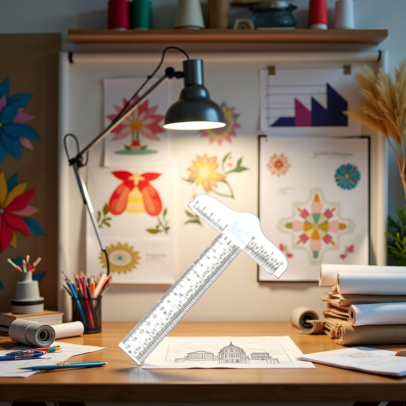 6 Inches Clear Acrylic T-Square Ruler, T Square, Drafting Tools,