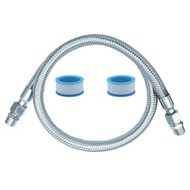 Compressor Jumper Hose, Rust-steel Metal Air Hose, 1/2-inch NPT Male Head X 40" Length, 750°F, 450 PSI,Accessories on both Sides Can Rotate Freely