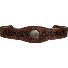 Jeilwiy Vintage Viking Leather Headband Adjustable Medieval Headpiece Renaissance LARP Cosplay Costume Accessories Brown