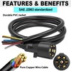 CXTM 7 Way Trailer Cord 7 Way Trailer Plug Inline