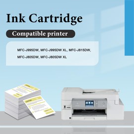 LC3035XXL Ultra High Yield Ink Cartridge Set (4-Pack, 1BK/1C/1M/1Y) Replacement for Brother LC3035 LC3033 BK/C/M/Y XXL Ink Cartridges Work for MFC-J995DW MFC-J805DW MFC-J815DW Printer