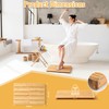 Foldable Bamboo Bath Mat for Shower, 19.68" x 14.17" in