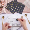 GORGECRAFT 500Pcs 1 Inch Wedding Meal Choice Stickers: Gold, Square