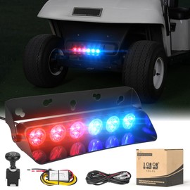 10L0L Golf Cart LED Strobe Light -Universal Emergency Strobe Light Front/Rear Safety Warning for Yamaha, EZGO, Club Car