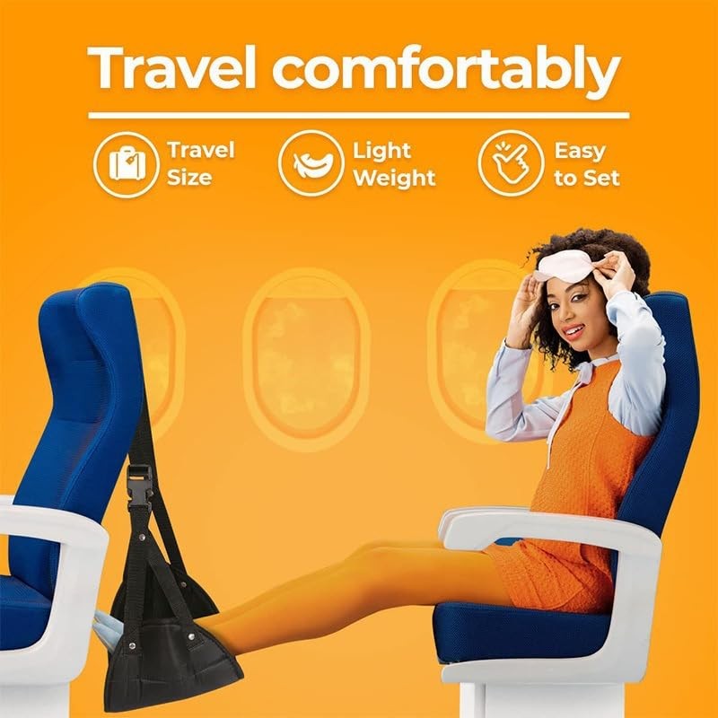 Airplane Foot Rest,Portable Travel Footrest Flight Carry-On FootRest Adjustable Height