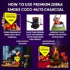 Zebra Smoke Coconuts Charcoal with 72pc Unit Charcoal Cubes, Coconut