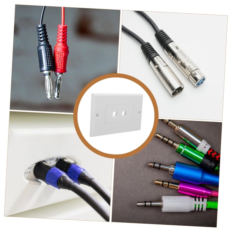 jojofuny Media Wall Connector Speaker Wire Wall Plate with Screws