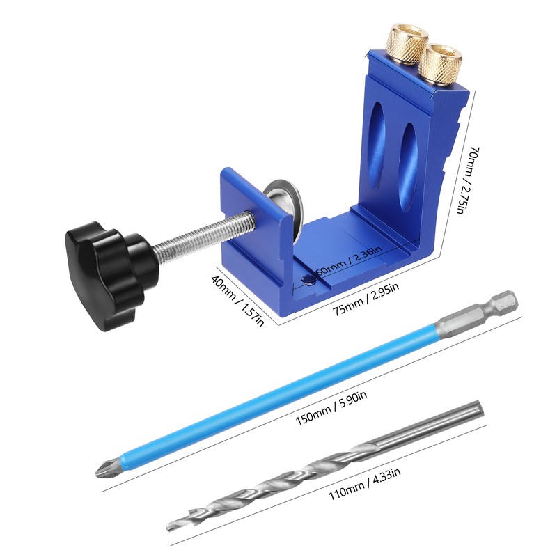 Woodworking Oblique Hole Locator 15° Drilling Positioner Inclined Digging Hole