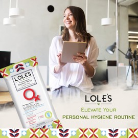 Lole's Flushable Feminine Wipes, Flushable Wipes for Women, Down There Wipes for Women, Sensitive Skin, Maintains Your Vaginal pH Balance, Gently Cleanses Ultra Soft Biodegradable 1-Pack 42 Count