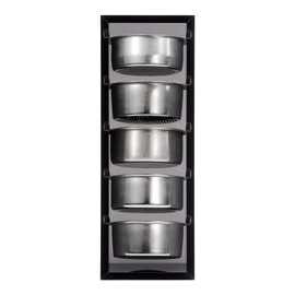 Normcore Espresso Filter Basket Stand 51mm 5 Espresso Filter Basket Storage Holder Acrylic Stand for 51mm Portafilter Baskets Matte Black