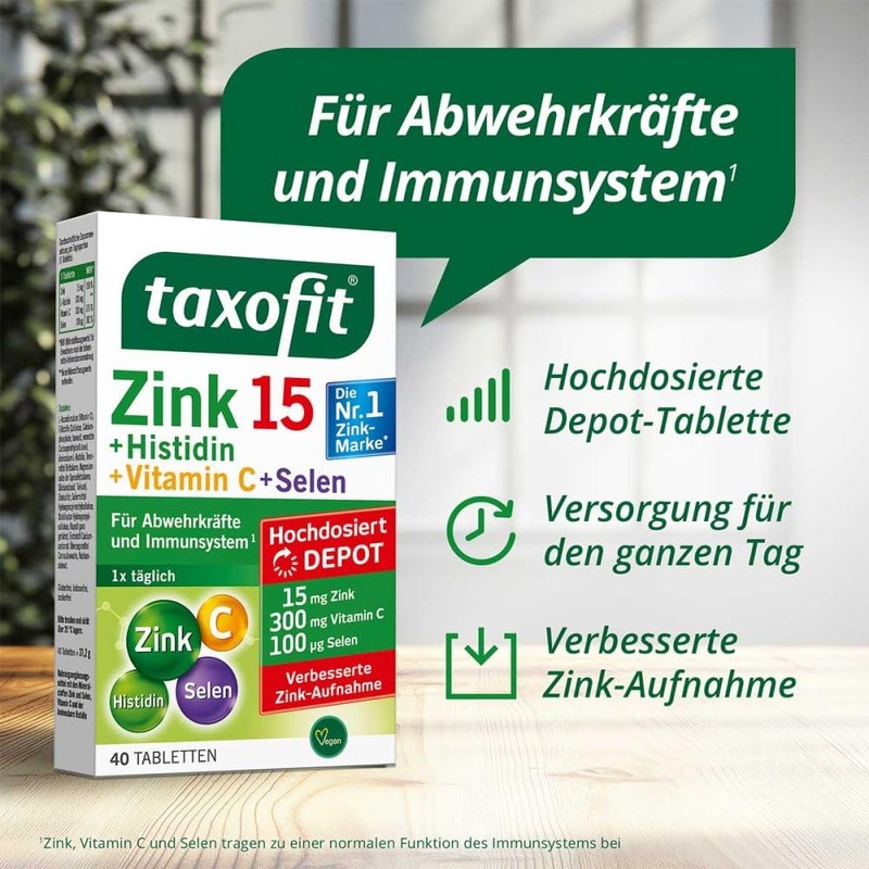 TAXOFIT Zinc + Histidine + Selenium Depot Tablets Pack of