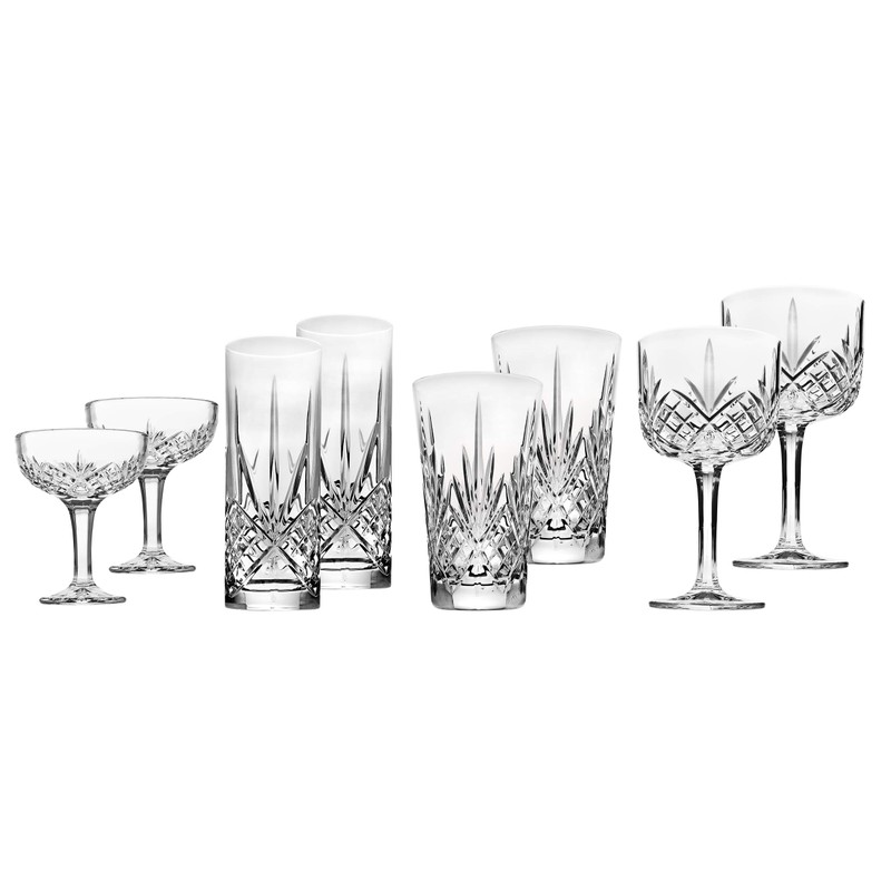 Godinger Barware Drinkware Mixology Set - Gin Glasses, Collins Tall