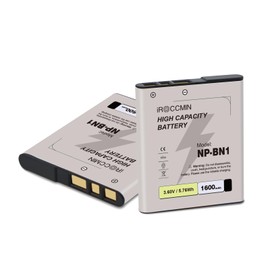 iROCCMIN 2-Pack NP-BN1 Battery,1600mAh for Sony NP-BN1 NPBN1 BC-CSN and Cyber-Shot DSC-QX10 QX30 QX100 DSC-TF1 DSC-TX10 TX20 TX30 DSC-W530 DSC-W570 DSC-W650 DSC-W800 DSC-W830 (NP-BN1)
