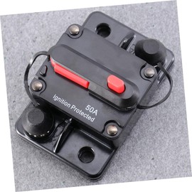 SUPVOX 50a Manual Reset Circuit Breaker with Switch High Amp Dual Stud Protection for Automotive and Rv Applications Reliable Electrical Appliance Safety