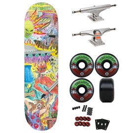 Baker Professional Complete Skateboard Reynolds Here to Stay 8.38" x 32" with Independent Trucks, Triclops Wheels, ABEC 5 Bearings, Hardware, and Griptape - Ready to Assemble