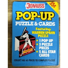 Vintage And Rare Donruss Pop-Up Baseball Cards, Sealed Wax Packs, 1989 Packs