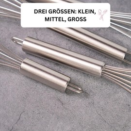 Westmark 3 Whisks Length 17/23/28 cm Stainless Steel Silver 125222E6