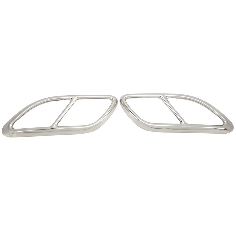 2PCS Quad Exhaust Tip Cover Tail Throat Decoration Replacement for
