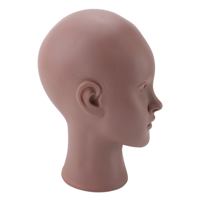 Female Bald Head Mannequin PVC Soft Rubber Human Skin Texture