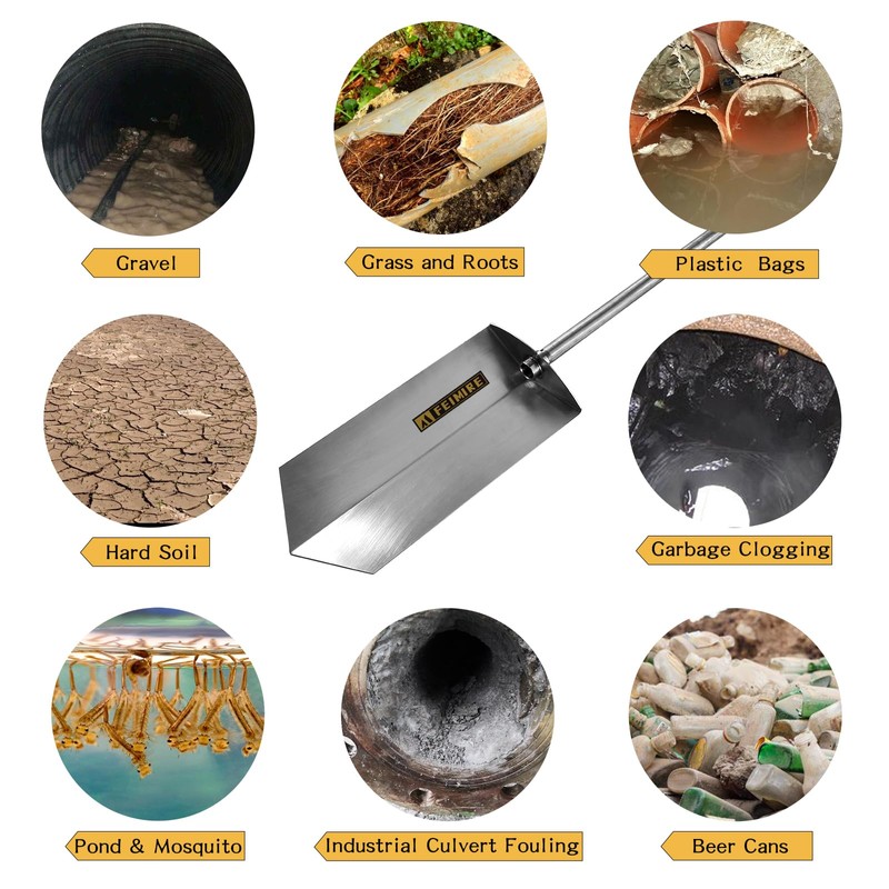 FEIMIRE Culvert Cleaning Hand Tool (Culvert Shovel)