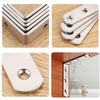 IUME 10 Pcs Stainless Steel Angle L-Shaped Bracket, Angle Bracket,