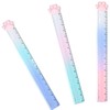 VURYAPI Pack of 3 Plastic Ruler, 15 cm Ruler Measuring