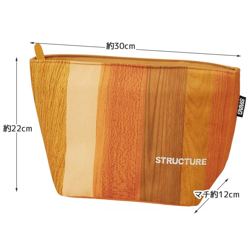 Skater KBC4 Pouch-Shaped Lunch Bag, Cold Insulation, Zipper Type, Wood