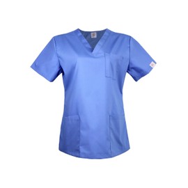 JONATHAN UNIFORM Tunic Women's Care Work Wear 3 Pockets V-Neck Doctor Costume Medical Work Wear Women, blue