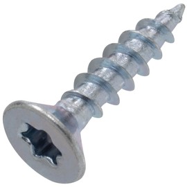 AERZETIX - C68217 - Set of 25 Self-Tapping Wood Screws Diameter 4 x 18 mm with Star Embossed TX - Galvanised Steel