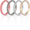 ThunderFit Thin Silicone Wedding Rings for Women, Triangle Diamond Stackable